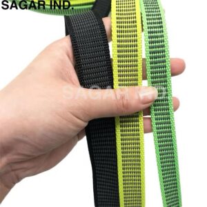 Sagar Industries is a trusted dog belt webbing manufacturer in Delhi, offering durable, high-strength webbing ideal for pet collars, leashes, and harnesses. Our dog belt webbing is made from premium-quality nylon and polyester, available in various colors, sizes, and patterns. Designed for comfort and reliability, our webbing is widely used by pet accessory brands and manufacturers across India. With advanced weaving technology and bulk production capacity, we ensure timely delivery and consistent quality. Choose Sagar Industries for customized dog belt webbing solutions at competitive prices.