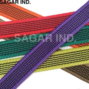 Sagar Industries is a trusted dog belt webbing manufacturer in Delhi, offering durable, high-strength webbing ideal for pet collars, leashes, and harnesses. Our dog belt webbing is made from premium-quality nylon and polyester, available in various colors, sizes, and patterns. Designed for comfort and reliability, our webbing is widely used by pet accessory brands and manufacturers across India. With advanced weaving technology and bulk production capacity, we ensure timely delivery and consistent quality. Choose Sagar Industries for customized dog belt webbing solutions at competitive prices.